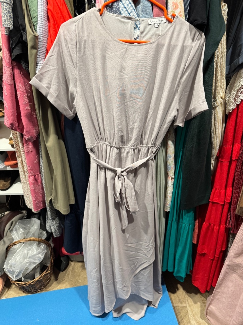 Grey wrap dress